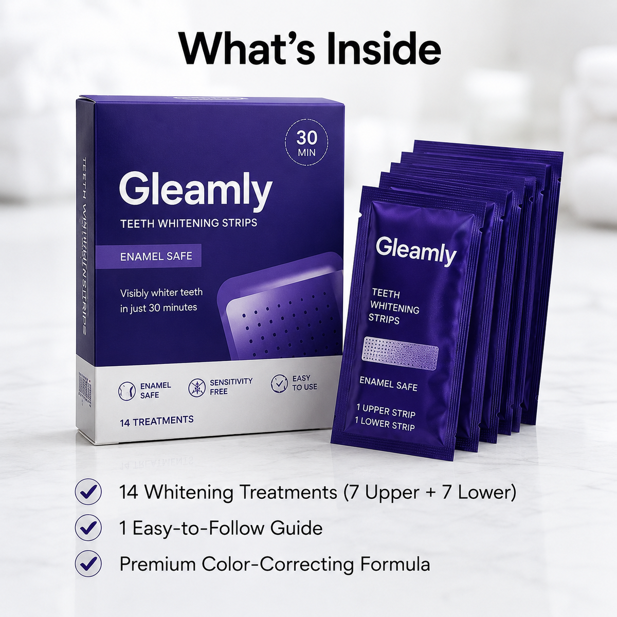 Purple Whitening Teeth Strips