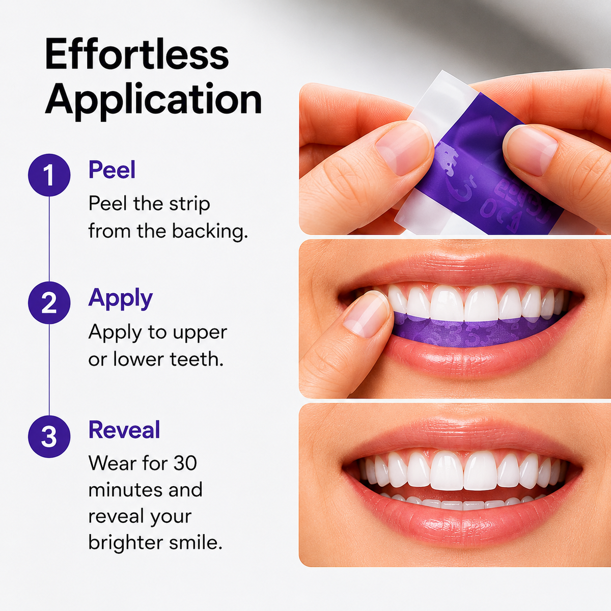 Purple Whitening Teeth Strips