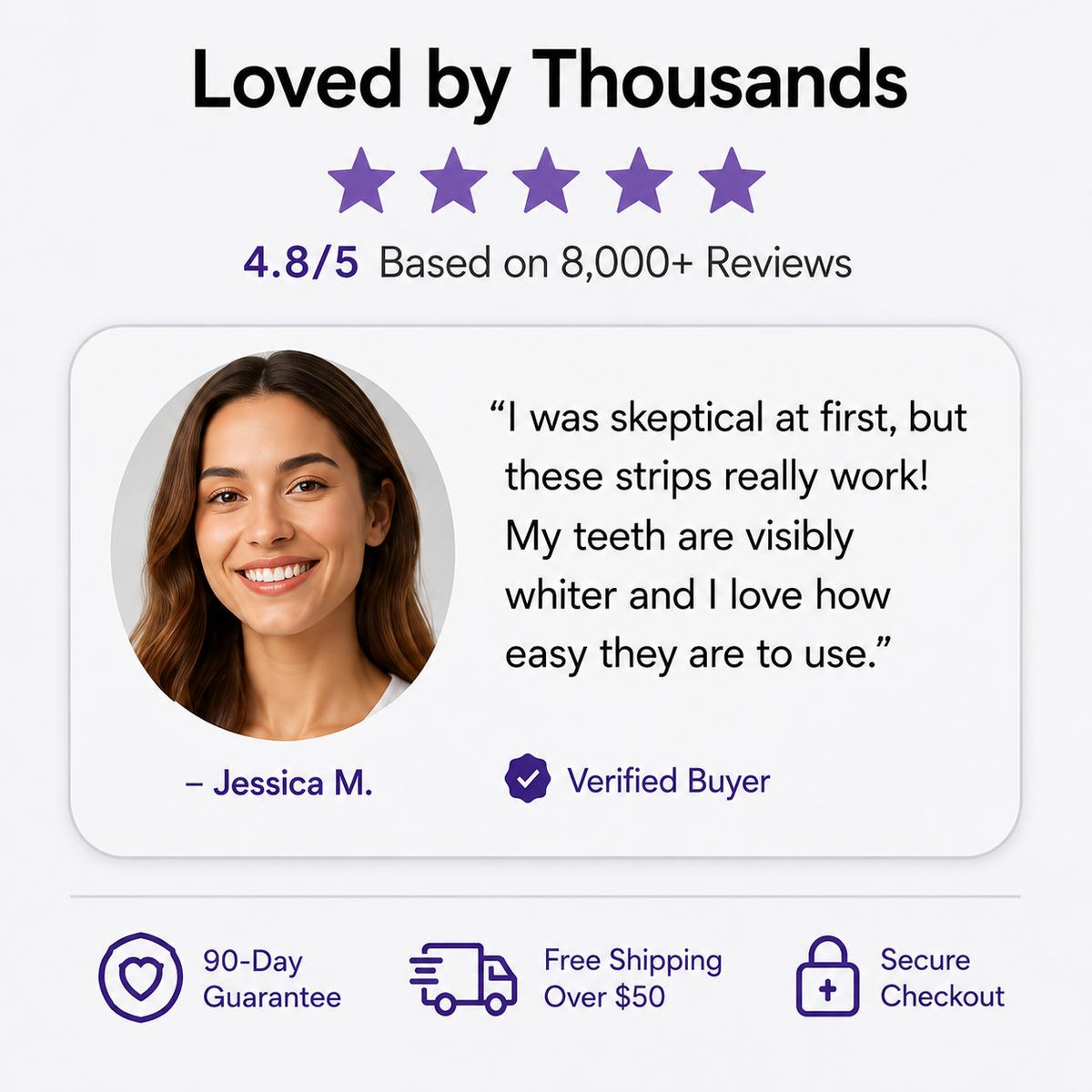 Purple Whitening Teeth Strips